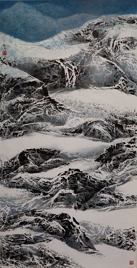 Liu Kuo-sung, Natural Meshy White Lines of Snowy Mountains
2014, Ink and Color on Paper