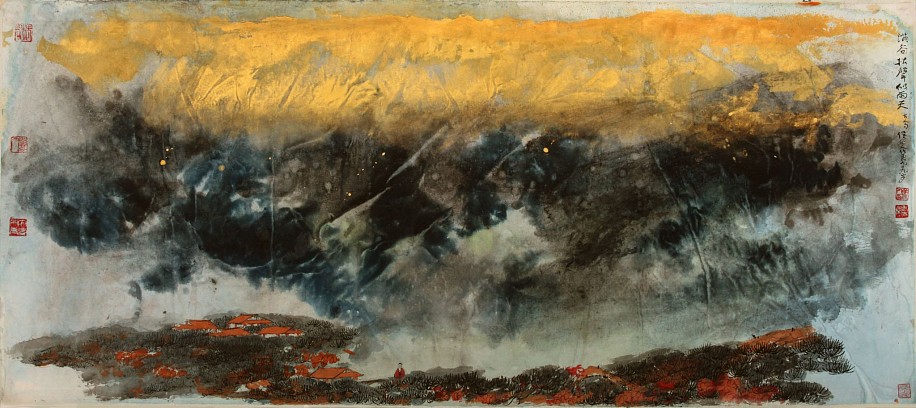 Hou Beiren, Wind in Pine Trees
2015, Ink and Color on Paper