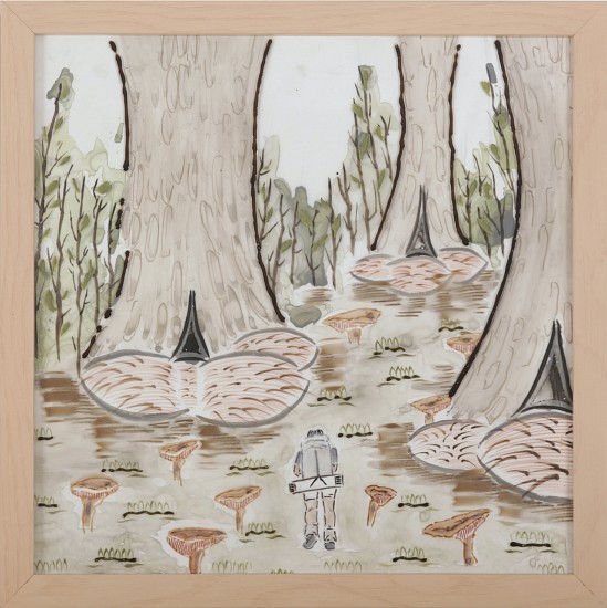 He Kunlin, The Inborn Hobby Is Freedom #8
2018, Acrylic and ink on yupo, mylar and acrylic sheet