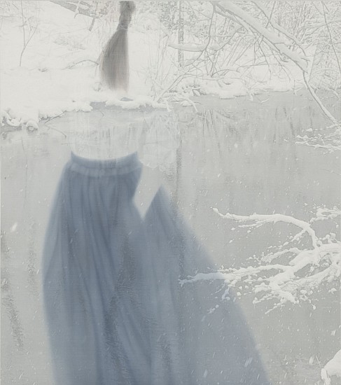 Xu Hualing, Looking for Plum Blossom in the Rain, 2018
2018, Ink and Color on Silk