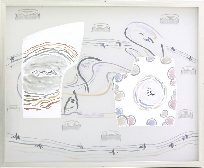 He Kunlin, 01.26.2020 (reverse side on right)
Acrylic and Mylar, with double frames
